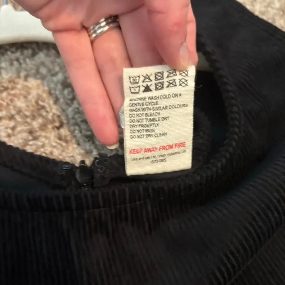 Lucy & Yak Black Corduroy Pinafore Jumpsuit - Picture 14 of 16